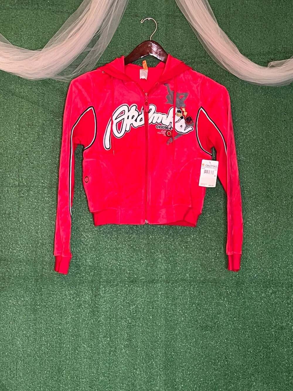 Akdmks Velour Tracksuit Set Red Size M